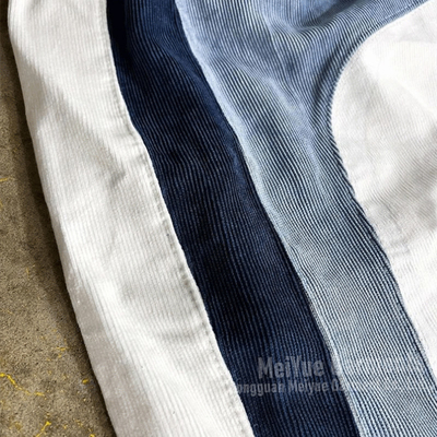 Custom Logo Joggers Color Blocking Factory Drawstring Waist Pants Men Cotton Baggy Wide Leg Oveersized Corduroy Sweatpants