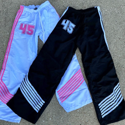 Custom Print Logo Stack Drawstring Line Men's Pant Polyester Pant High Quality Jogger Elastic Flare Sweatpants