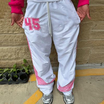 Custom Print Logo Stack Drawstring Line Men's Pant Polyester Pant High Quality Jogger Elastic Flare Sweatpants