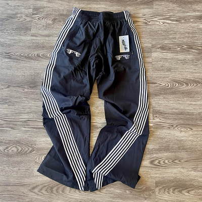 Custom Logo Windbreaker Sweatpants Joggers Pants Nylon Stripe Trousers Wide Leg Sweat Pants Men's Loose Pants & Trousers