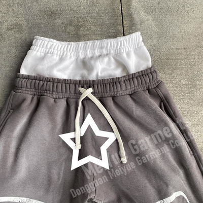 Custom Mens Double Waisted Joggers Wide Leg Flare Baggy Stacked Sweatpants Men Casual Sweat Acid Wash Pants Trousers for Men