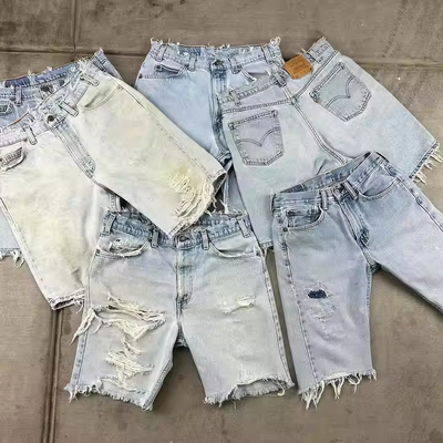 Custom Manufacturers Distressed Jeans Shorts Y2k Acid Wash Streetwear Distressed Ripped Jorts Jeans Denim Shorts for Men