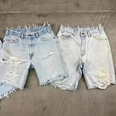 Custom Manufacturers Distressed Jeans Shorts Y2k Acid Wash Streetwear Distressed Ripped Jorts Jeans Denim Shorts for Men