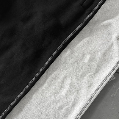 Custom Mens Joggers Striped Wide Leg Flared Baggy Stacked Sweatpants Men Casual Cotton French Terry Sweat Pants Trousers for Men