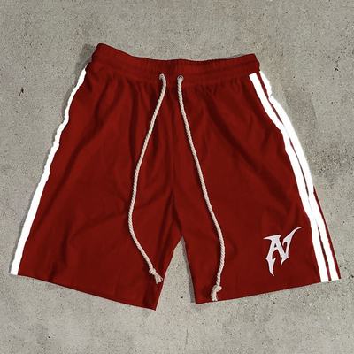 Custom High Quality Silk Screen Print Graphic Sweat Casual Shorts French Terry Baggy Oversized Striped Sports Cotton Shorts