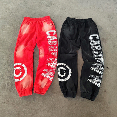 Custom Jogger Graphic Embroidered Patches Cargo Trousers Stacked Slim Fit Sweatpants Acid Wash Mens Joggers Vintage Flare Pants