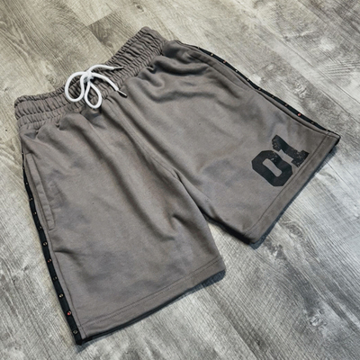 Custom Logo Acid Wash Raw Edgs Vintage Plain French Terry Men's Shorts Cotton Fleece Shorts Jogger Sports Quick Dry Shorts