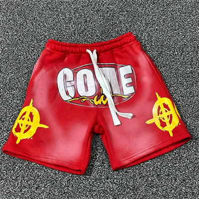 Custom Shorts Jogging Acid Wash Vintage Streetwear Screen Printing French Terry Shorts Sport Basketball Shorts for Men Cotton