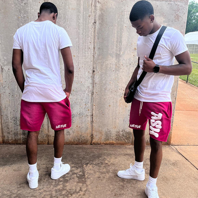 OEM Service Acid Wash Sweat Shorts Streetwear Cargo Shorts Puff Printing 160 Grams