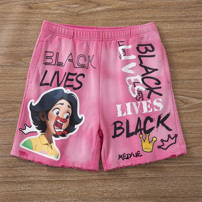 Αγορά Τυποποιημένα γαλλικά Terry γυμναστήριο Shorts Heavyweight 100% βαμβάκι εκτύπωση οθόνης Streetwear Vintage Sun Fadeed Acid Wash Shorts για άνδρες ηλεκτρονική κατασκευή