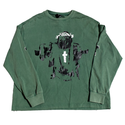Custom Print Logo Graphic Tee Top Screen Printed Streetwear Vintage Long Sleeve T-shirts for Men