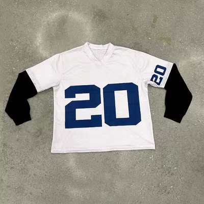 Custom Double Layer Long Sleeve Tshirt Print Logo Graphic Tee Acid Wash Sun Faded Heavy Cotton OverSized Boxy T Shirts for Men