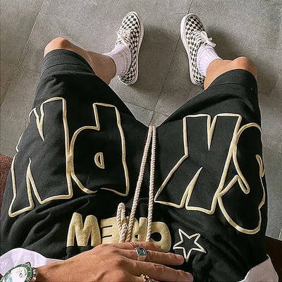 Custom Jogger Oem Custom Logo High Quality Cotton 3d Puff Print Pill Zipper Streetwear Basketball Running Gym Shorts for Men