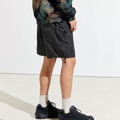 Wholesale Custom LOGO Mens Summer Casual Elastic Waist Short Pants Nylon Cargo Utility Shorts