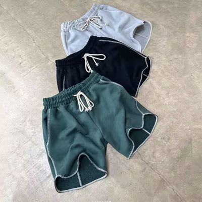Custom Jogger Logo Gym Shorts High Quality Cotton Running Sports Pull Rope Sports Casual Hip Men's Shorts