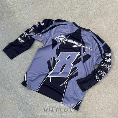 Slim Fit Jersey Long Sleeve Tee 100% Polyester Sportswear Football Full Sleeve T Shirt