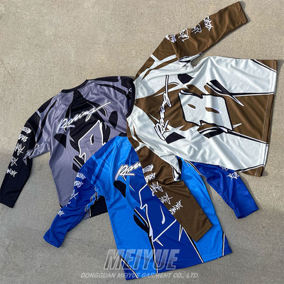 Slim Fit Jersey Long Sleeve Tee 100% Polyester Sportswear Football Full Sleeve T Shirt