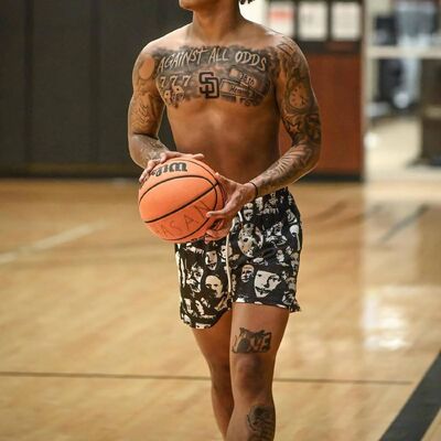 kaufen Bekleidungshersteller Custom Graphic Print Shorts Cool Mesh Basketball Shorts Casual Flat Front Sommer Drawstrings Mesh Shorts Online-Herstellung