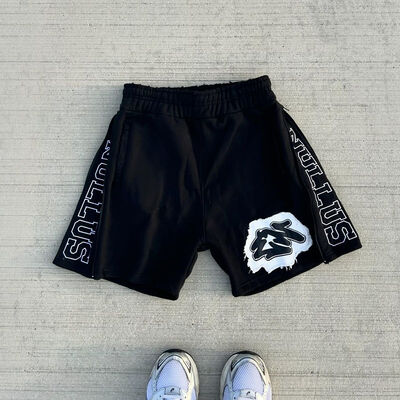 kopen Kledingfabrikant Custom Print Side Zipper Training Workout Athletic Shorts Running Wide Leg Baggy Shorts Men Shorts voor mannen online vervaardiging