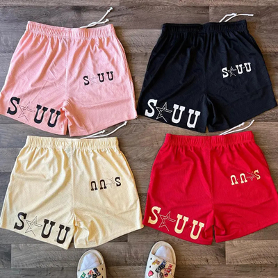 Mei Yue Jogger Basic Fitness Polyester Mesh Shorts Logo Custom Printed Varsity Shorts for Men Sublimation Mesh Shorts