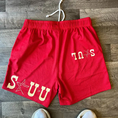 Mei Yue Jogger Basic Fitness Polyester Mesh Shorts Logo Custom Printed Varsity Shorts for Men Sublimation Mesh Shorts
