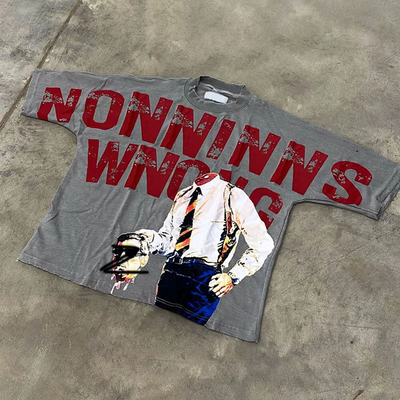 Oem Clothing Manufacturer Custom Streetwear 100% Cotton 250gsm Boxy Cropped T Shirt Screen Dtg Printing Graphic T-Shirt Men