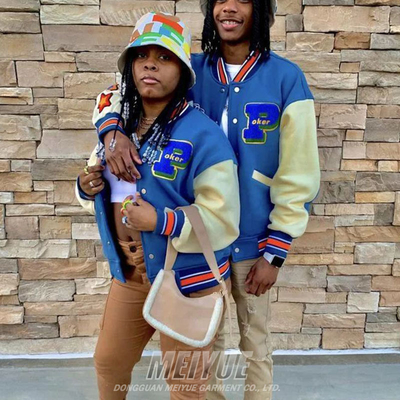 Custom Unisex Chenille Leather Sleeves Letter Embroidery Patch Baseball Men Jacket Letterman Fleece Varsity Jacket Streetwear