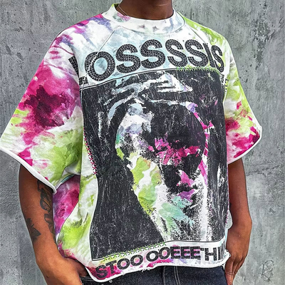 Clothing Manufacturer Custom Streetwear Oversized Cotton Graphic T Shirts All Oversized Graphic Printing Boxy T Shirt for Men