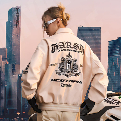 Customizable Unisex  Varsity Jacket Mens Streetwear Stretch OEM Service