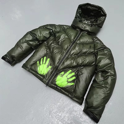 Custom Thermochromic Ink Print Streetwear Puffer Jacket