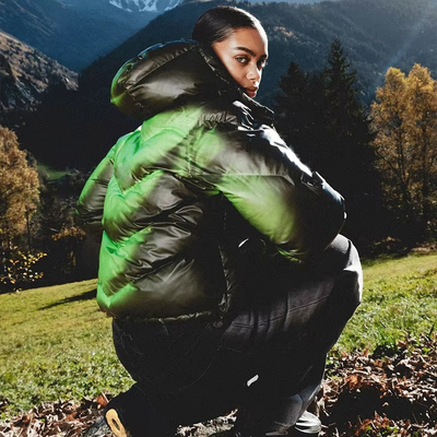 Custom Thermochromic Ink Print Streetwear Puffer Jacket