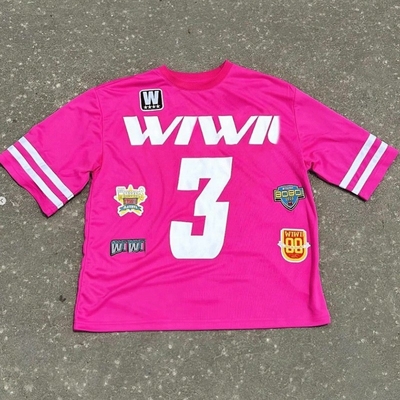 Custom Jersey Retro Gym Polyester Sports Tee Cropped Sublimation Basketball Soccer Boxy Football Clubs Mesh Jersey  Tshirt Men