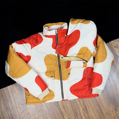 Custom Winter Color Block Outdoor Wear Ultra Light Duck Goose Down Coats Zip up Cropped Jackets Padded Bubble Puffer Jacket