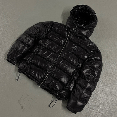 Seamless Fusing Streetwear Puffer Jacket Winter Shiny Polyester Padded Jacket Stylish