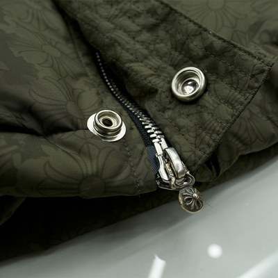 Winter Warm Cropped Down Jacket  Collar Zipper Dtg Print Puffer Crop Jacket