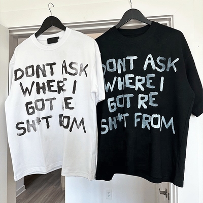 kaufen Custom Print DTG Logo Plus Größe Leere Übergroße Säure Waschen Vintage Tee Loose Kurzärmel Casual Herren T-Shirts Baumwolle T-Shirts Online-Herstellung