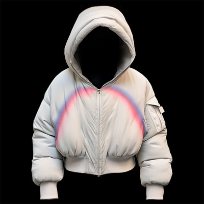 Men'S Bubble Winter Removable Hood Puffer Down Jacket Custom Logo