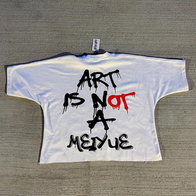 Custom Digital Print Tee Cropped Raw Hem Plus Size Mens Drop Shoulder Thick T Shirts Oversized Tshirt Heavy Cotton T Shirts