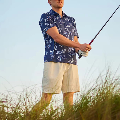 Men's Golf Polo With Blade Collar Shirts in Bulk Quick Dry Spandex High Quality Blank or Custom Your Logo Golf Shirts