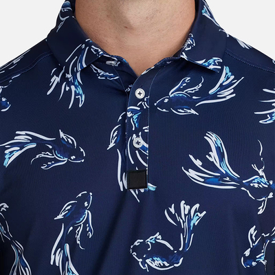 Men's Golf Polo With Blade Collar Shirts in Bulk Quick Dry Spandex High Quality Blank or Custom Your Logo Golf Shirts
