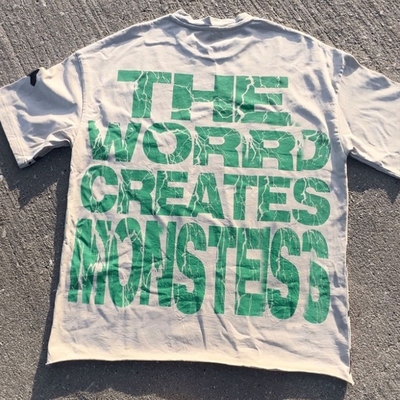 Custom Logo Tees Silk Screen Printing Puff Print Oversized Heavyweight Graphic Acid Wash Vintage Sun Faded DTG T-Shirt Mens