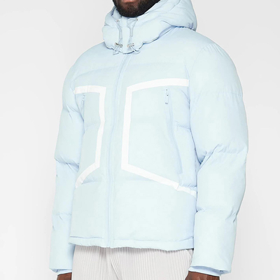 New Design Outdoor Winter Warm Custom Logo Blue Heavyweight Puffer Jacket Men Casual Jacket