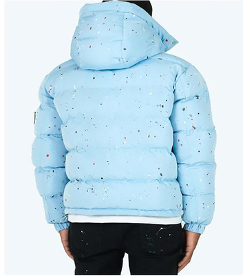 Custom Logo Men's Light Weight Bubble Coats Digital Print Outdoor Puffer Jacket