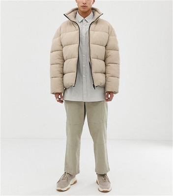 Custom Winter Short Wind Breaker Down Puffer Jacket for Men