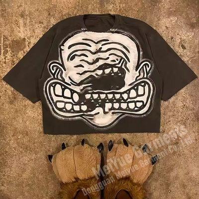 Custom Acid Washed T Shirt Pour Hommes Streetwear T Shirts Heavy Weight