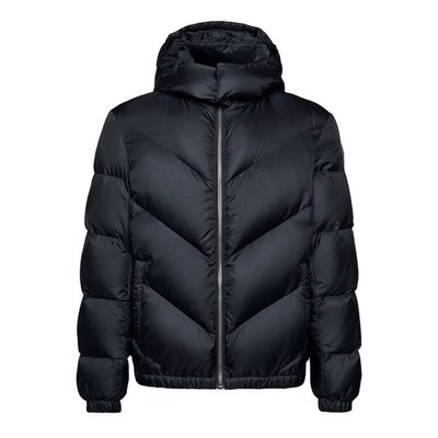 High Quality Long Sleeve Winter Puff Jacket Customize Zipper Badge logo Jackets for Men 2021