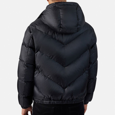 High Quality Long Sleeve Winter Puff Jacket Customize Zipper Badge logo Jackets for Men 2021