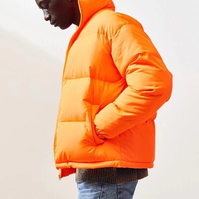 Custom Logo Coat Men Thin Down Plus Size Jackets Quilted Puffer Bomber Polyester Winter Casual Jacket Coat for Men
