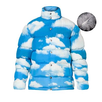 kaufen Individuelles Design Logo Männliche übergroße Pufferjacke Ultra-Licht Sublimationsdruck Online-Herstellung
