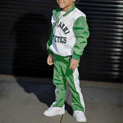 Children Cropped Hoodies And Sweatpants Set Designer Boys Tracksuits Custom Size